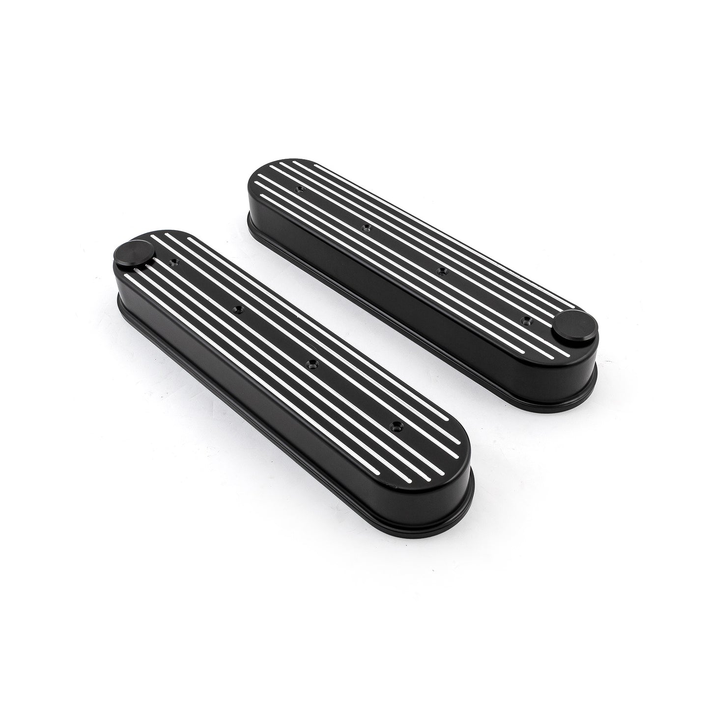 Chevy Ls1 Ls2 Ls3 Ls6 Ls7 Black Ball Milled Valve Covers - W/O Coil Mounts
