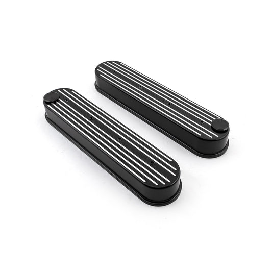 Tapas de válvulas fresadas con bolas negras para Chevy LS1, LS2, LS3, LS6 y LS7 (sin soportes de bobina)