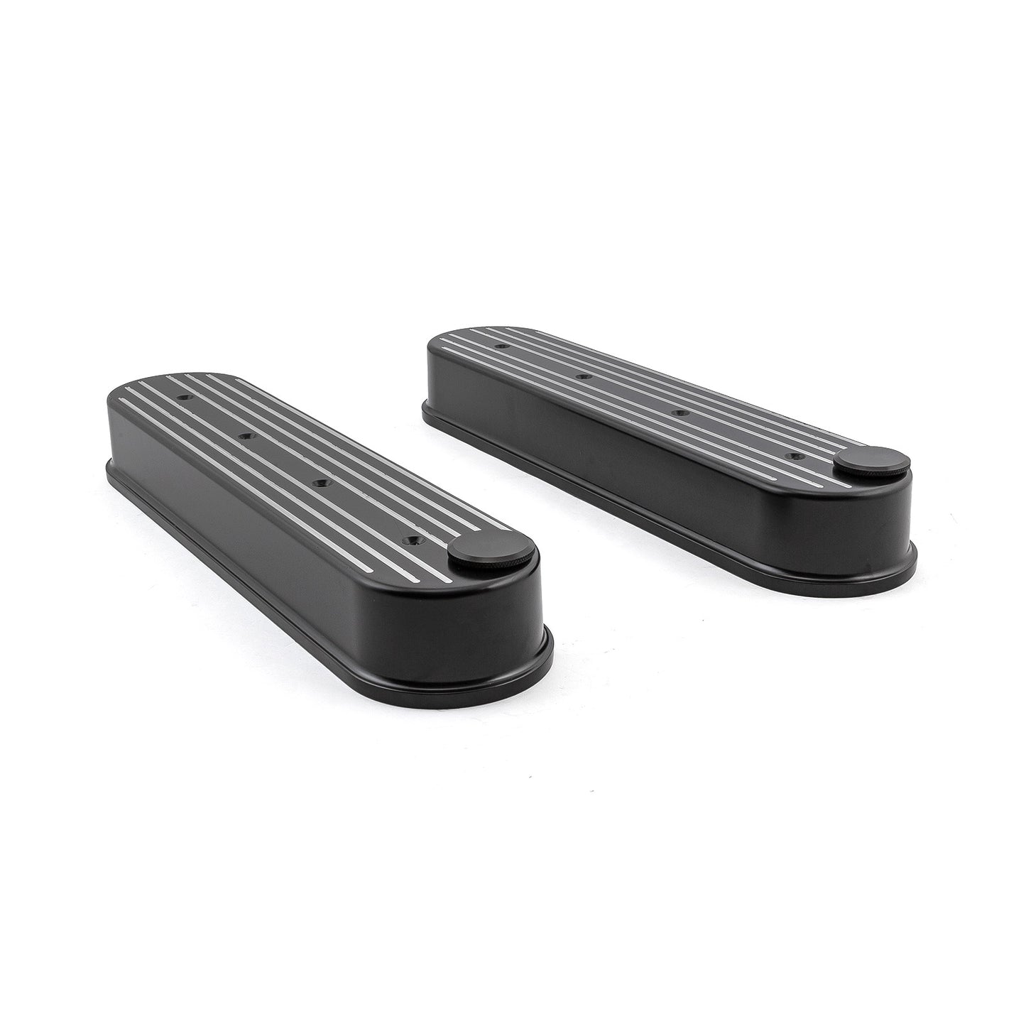 Tapas de válvulas fresadas con bolas negras para Chevy LS1, LS2, LS3, LS6 y LS7 (sin soportes de bobina)