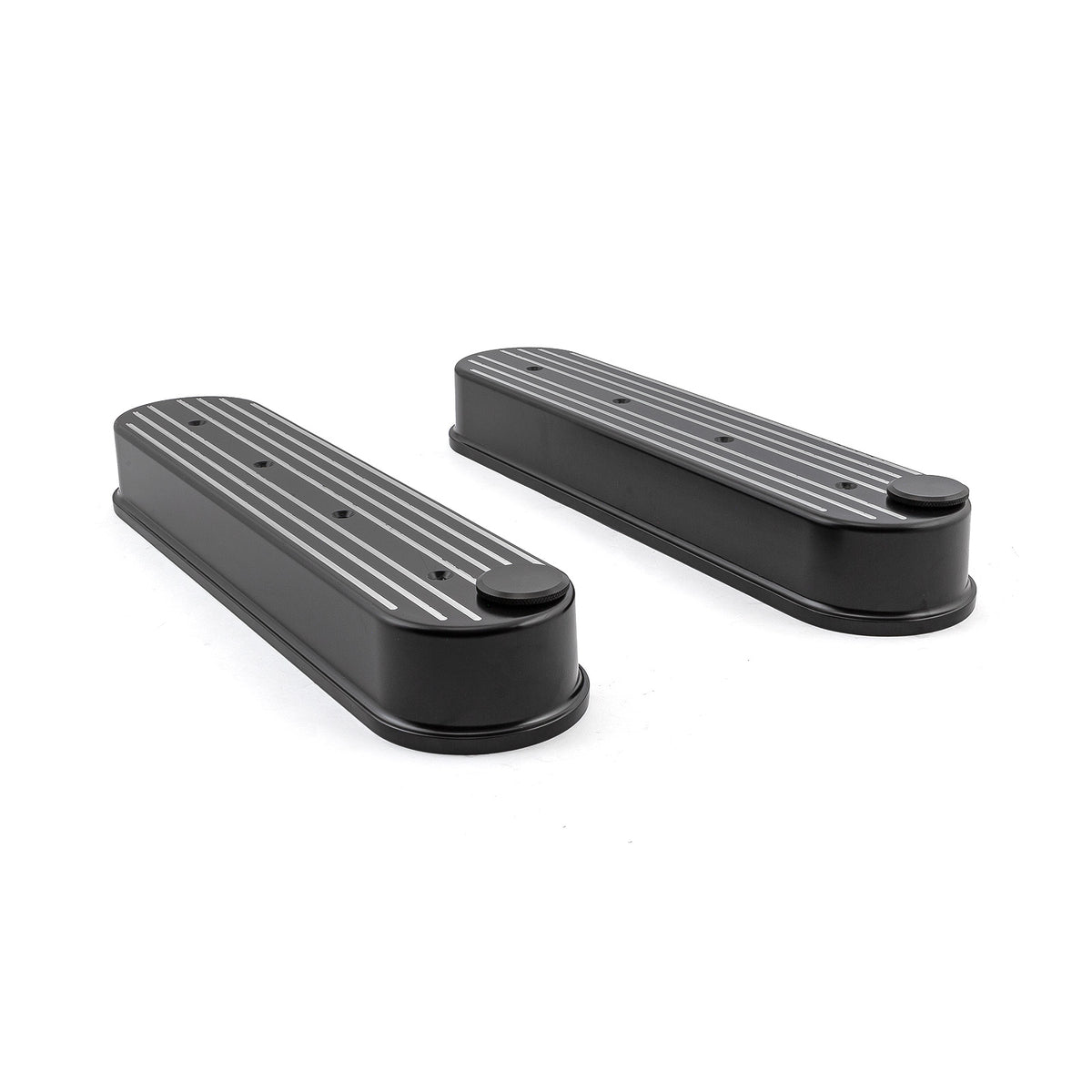 Chevy Ls1 Ls2 Ls3 Ls6 Ls7 Black Ball Milled Valve Covers - W/O Coil Mounts