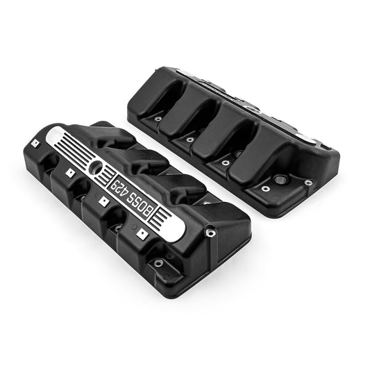 Tapas de válvulas de aluminio fundido para Ford Boss 429 (negro)