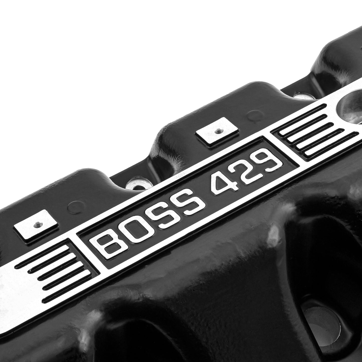 Tapas de válvulas de aluminio fundido para Ford Boss 429 (negro)