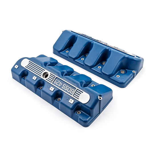 Tapas de válvulas de aluminio fundido para Ford Boss 429 - Azul