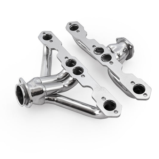 Chevy SBC 350 1955-57 Tri-5 Shorty Ceramic Headers Straight Plug Heads