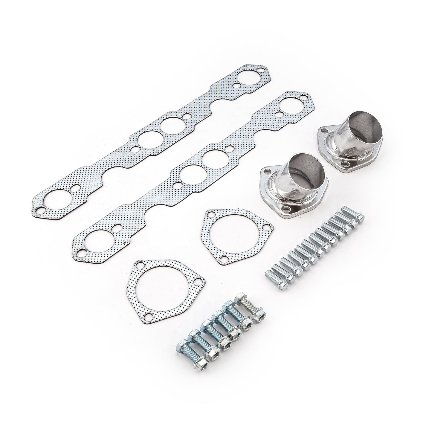 Chevy SBC 350 1955-57 Tri-5 Shorty Ceramic Headers Straight Plug Heads