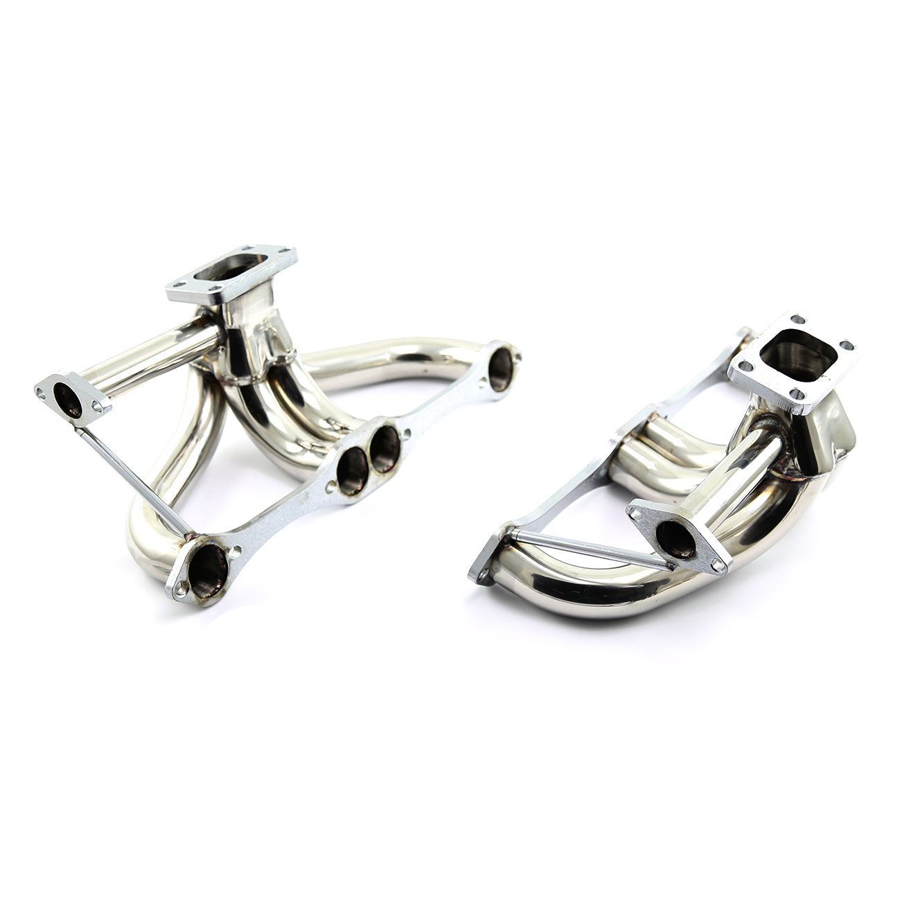 Colectores de escape de acero inoxidable con turbocompresor doble para Chevy SBC 350 (1982-92, Camaro Firebird F)