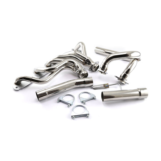 Kit de colector y tubo de bajada de acero inoxidable para Jeep Wrangler 4.0L 1991-1999