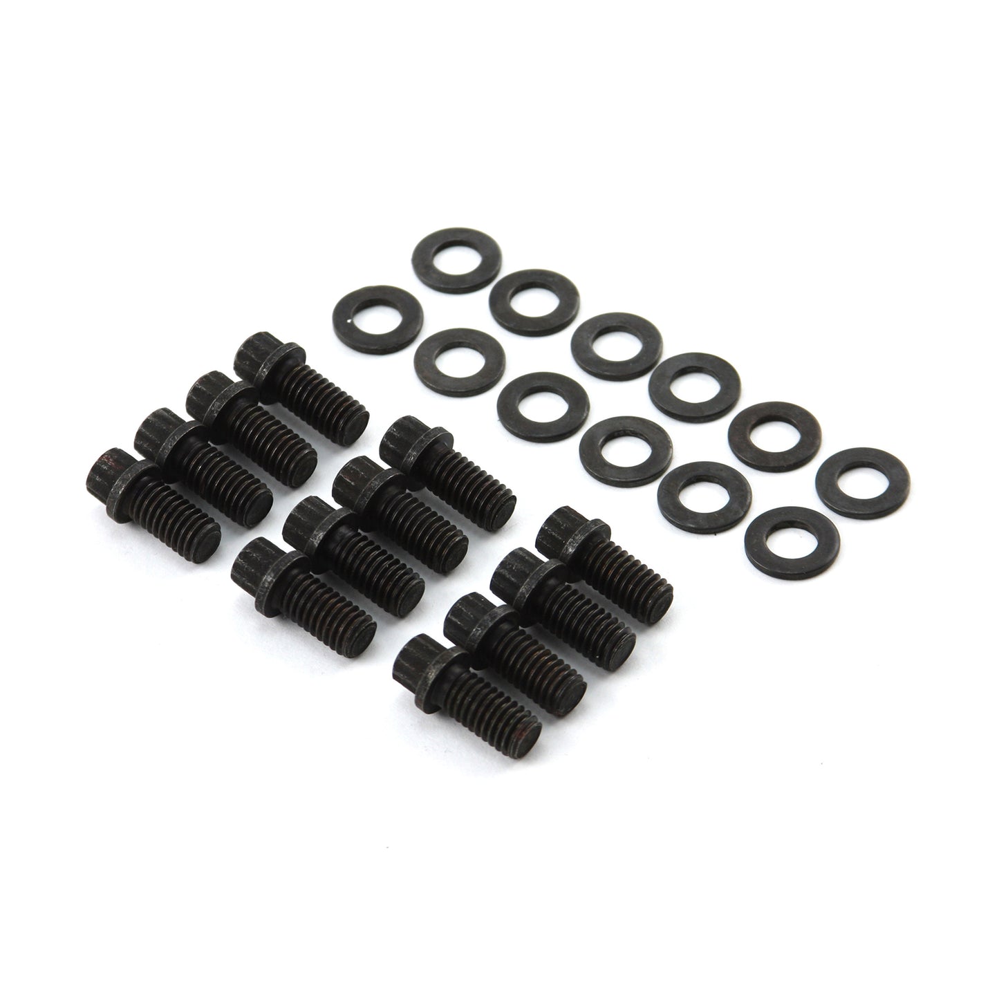 Chevy SBC 350 12 Point Black Oxide Exhaust Header Bolt Kit