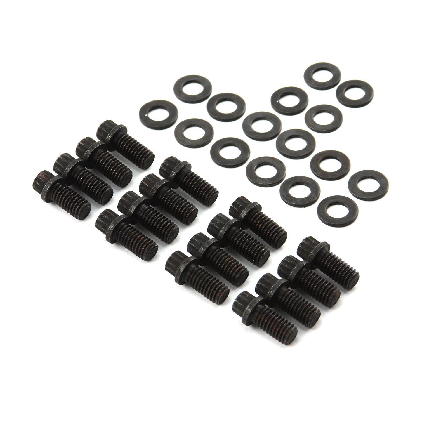 Kit de pernos de colector de escape de óxido negro de 12 puntos para Chevy BBC 454
