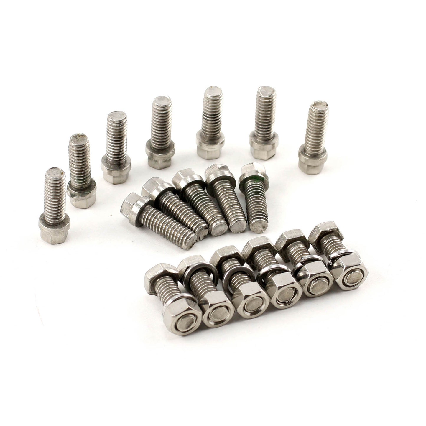 Juego de pernos de brida y colector de escape de acero galvanizado de 6 puntos para Chevy SBC 350