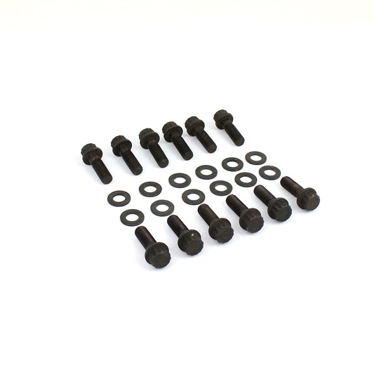 Kit de pernos para colector de admisión de óxido negro de 12 puntos para Chevy SBC 350