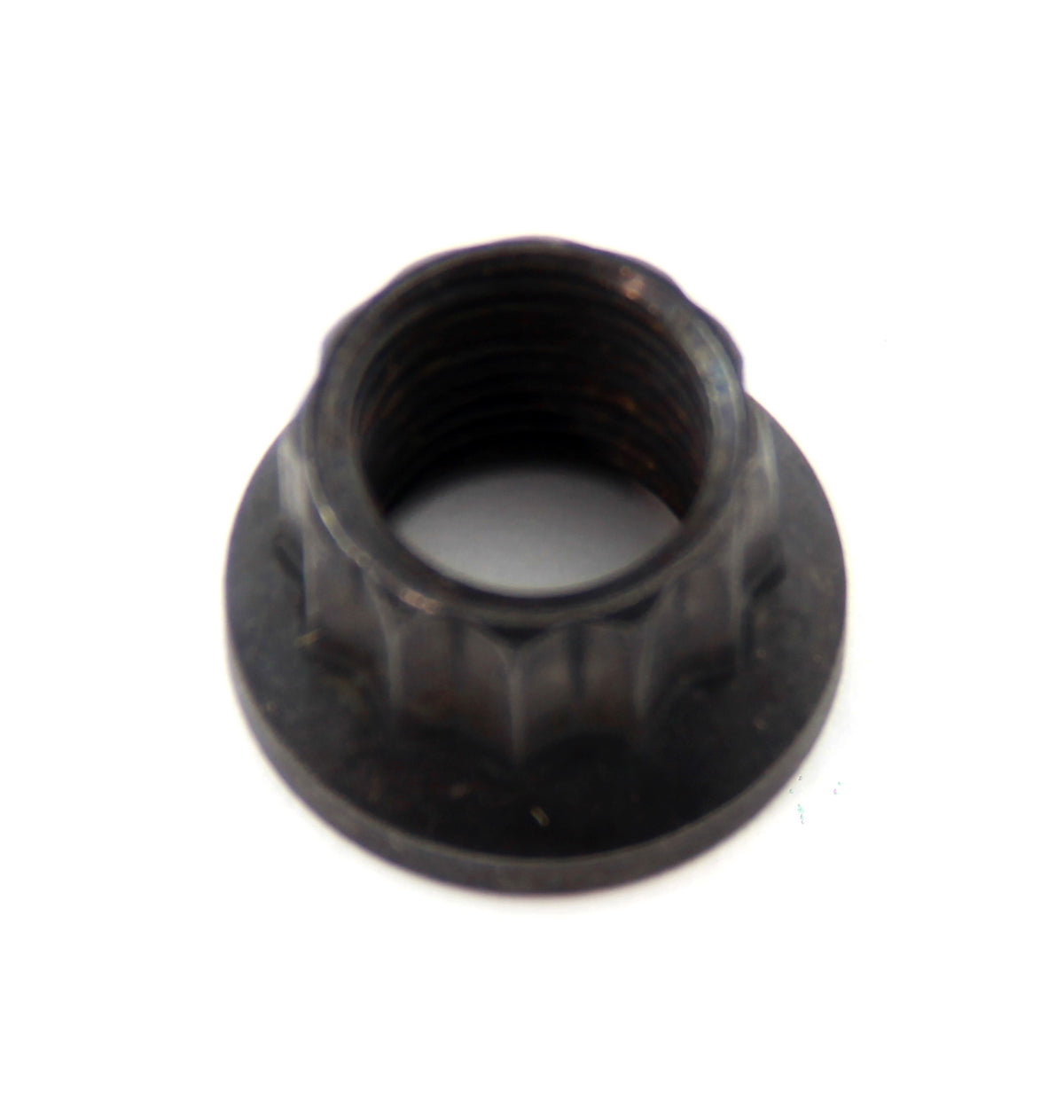 Tuerca hexagonal de 12 puntas de óxido negro de 3/8" x 16 Unc