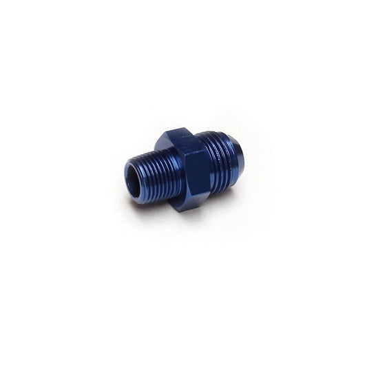 Accesorio macho AN a NPT -10 AN a 1" NPT Aluminio anodizado azul