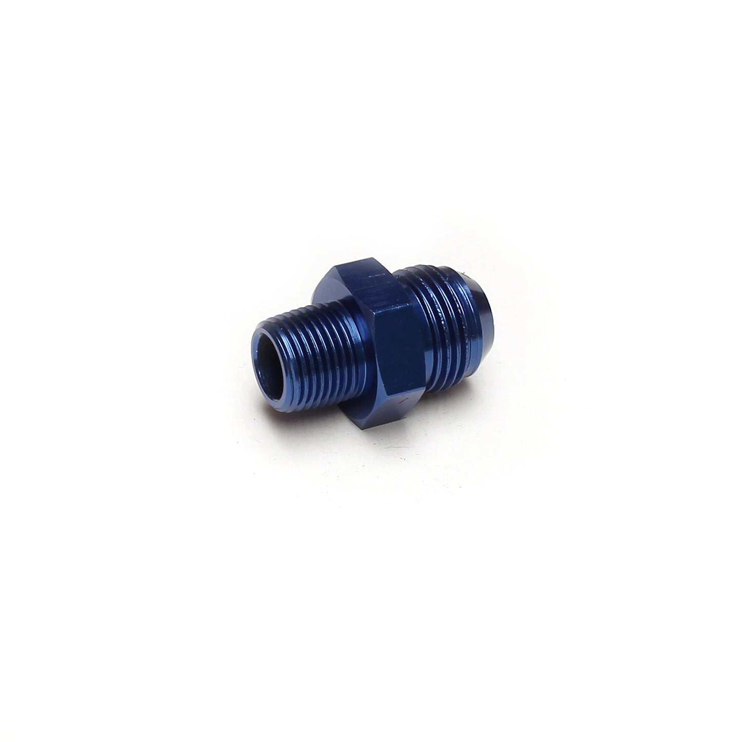 AN to NPT Fitting Male -10 AN to 1" NPT Blue Anodized Aluminum