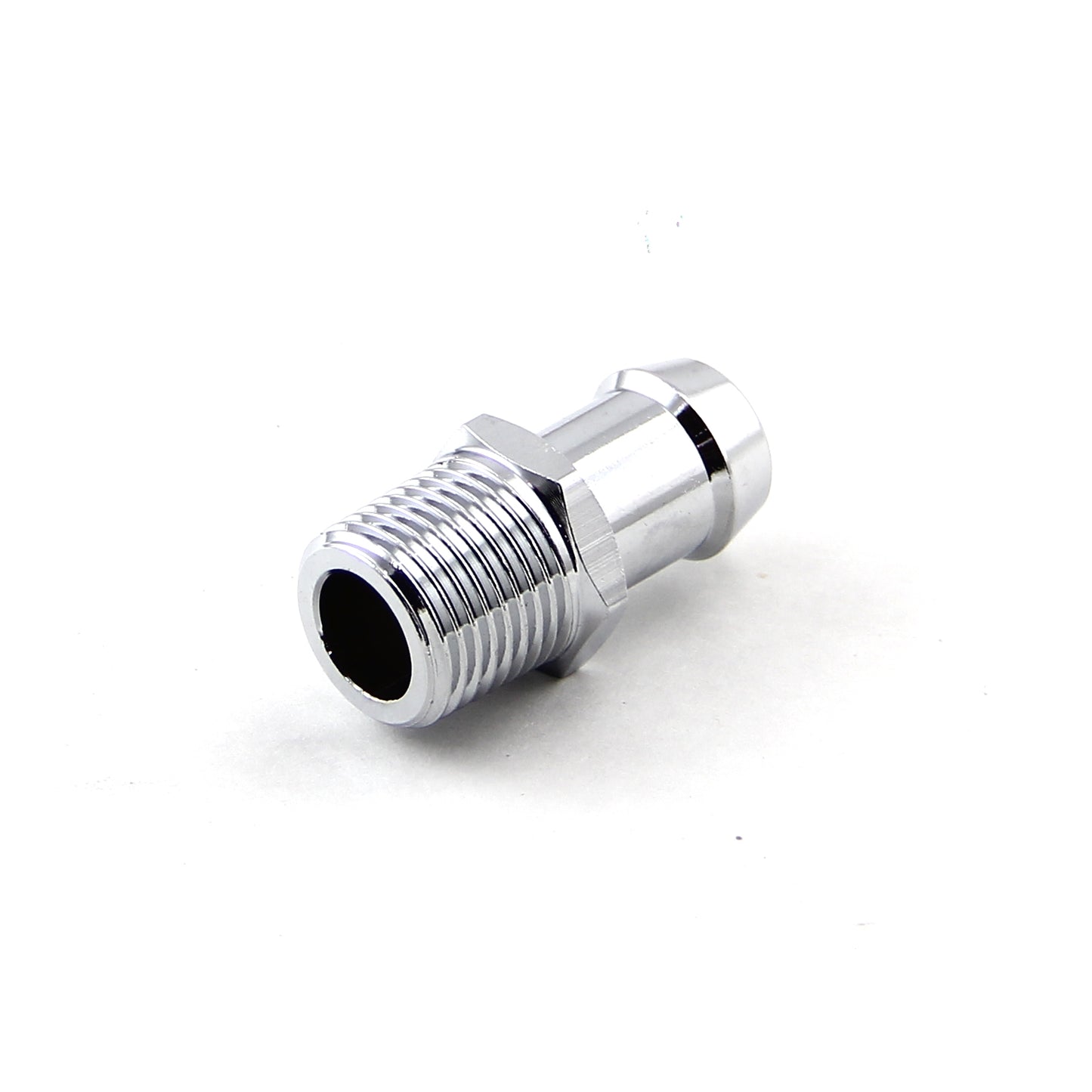 1/2" NPT to 5/8" Barb Chrome Aluminum Water Pump Fitting