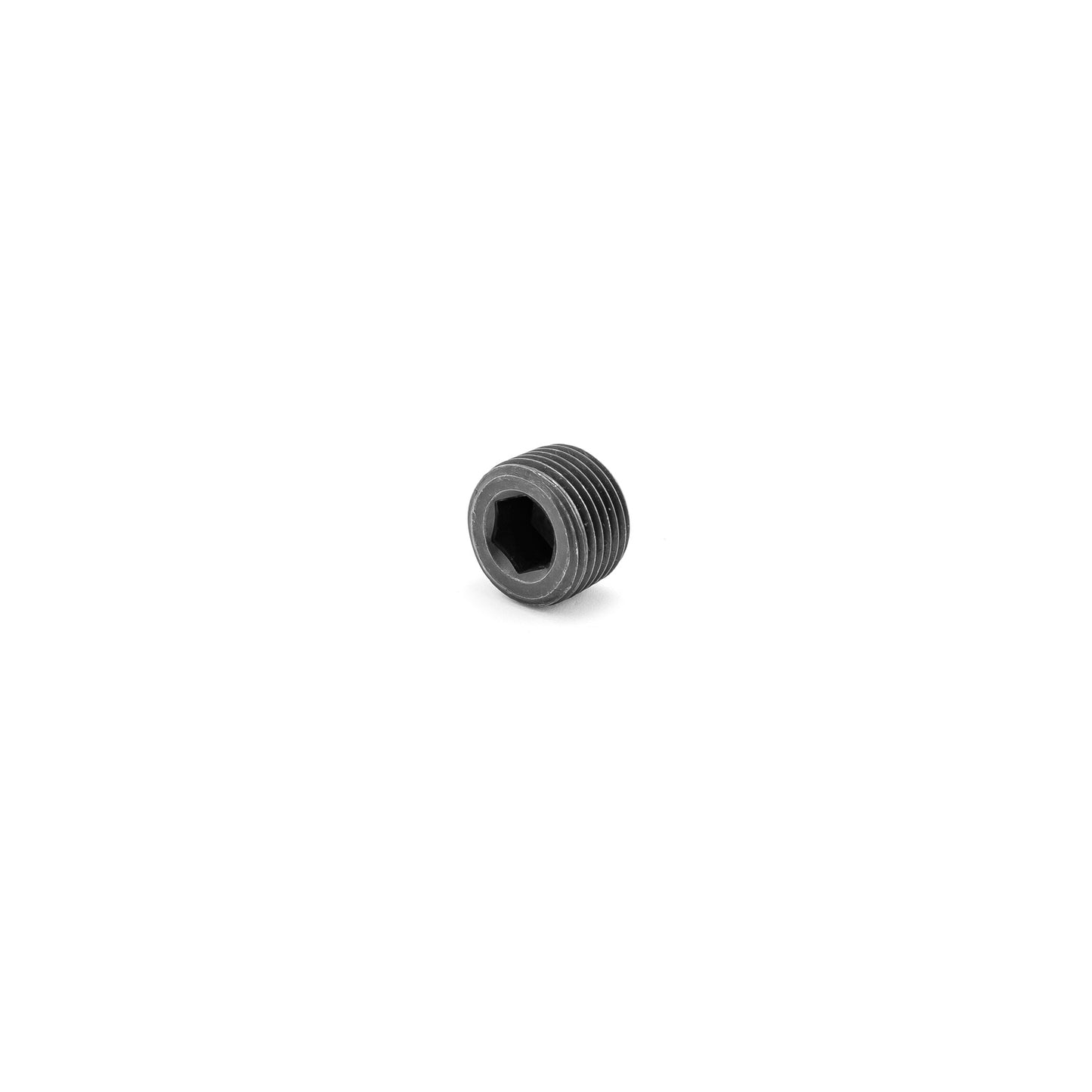 Accesorio de tapón de tubería con cabeza Allen interna de 3/8" NPT anodizado negro