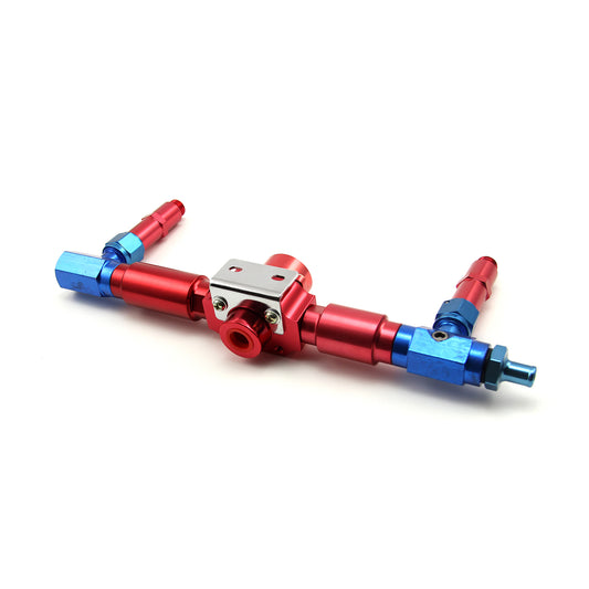 Registro de entrada de combustible y regulador de carburador de aluminio de 9/16-24 (compatible con: BG y Speedmaster)