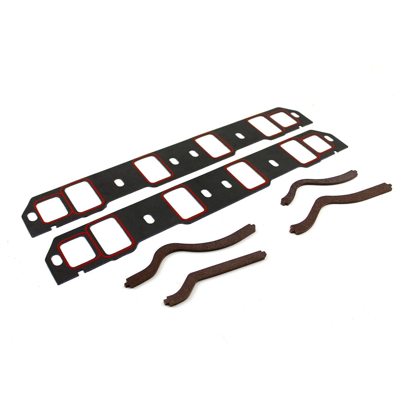 Ford SB 289 302 351 Windsor Intake Manifold Gasket Set (1262R) 2.25" x 1.40" x 0.090"