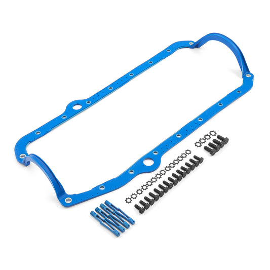 Junta de cárter de aceite Chevy SBC 350 (2 unidades, 1955-85, goma con núcleo de acero)