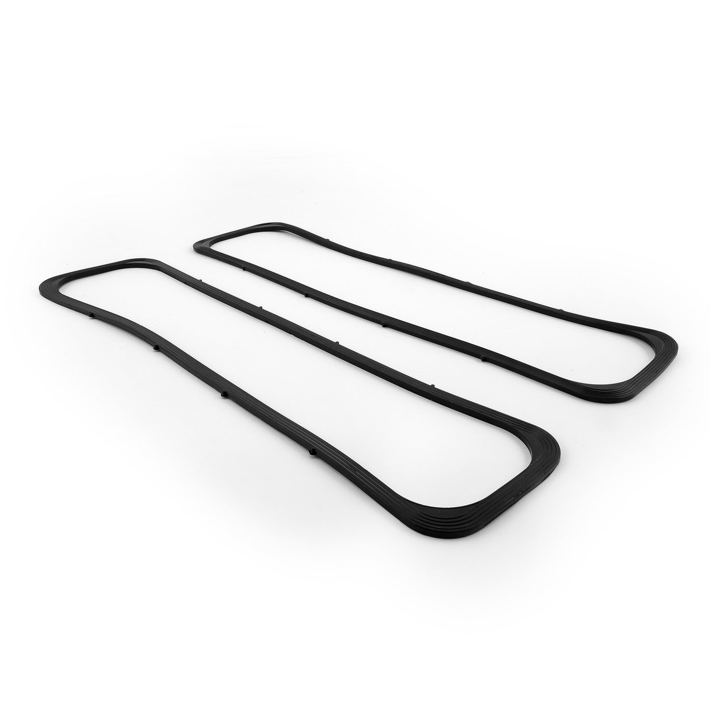 Juego de juntas de tapa de válvula de goma para perno central Chevy SBC 350 (1986-97) - Negro