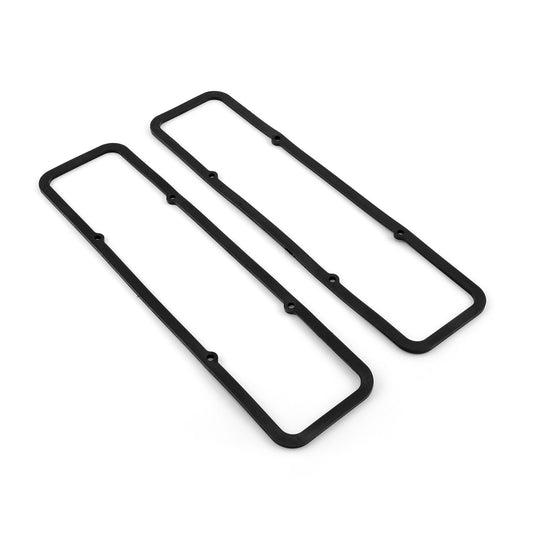 Chevy SBC 350 1955-85 Rubber w/Steel Core Valve Cover Gasket Set - Black
