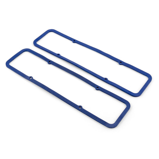 Chevy SBC 350 1955-85 Rubber w/Steel Core Valve Cover Gasket Set - Blue
