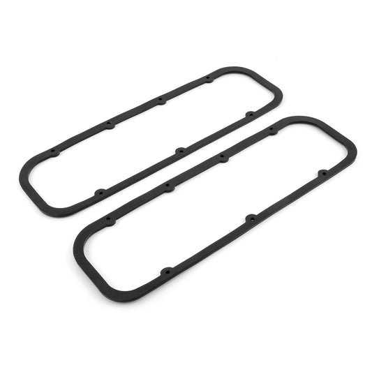 Chevy BBC 454 1966-00 3/16" Thick Rubber Steel Core Valve Cover Gasket Set Black