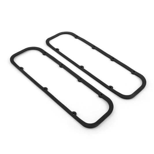Chevy BBC 454 1966-00 3/16" Thick Rubber Steel Core Valve Cover Gasket Set Black