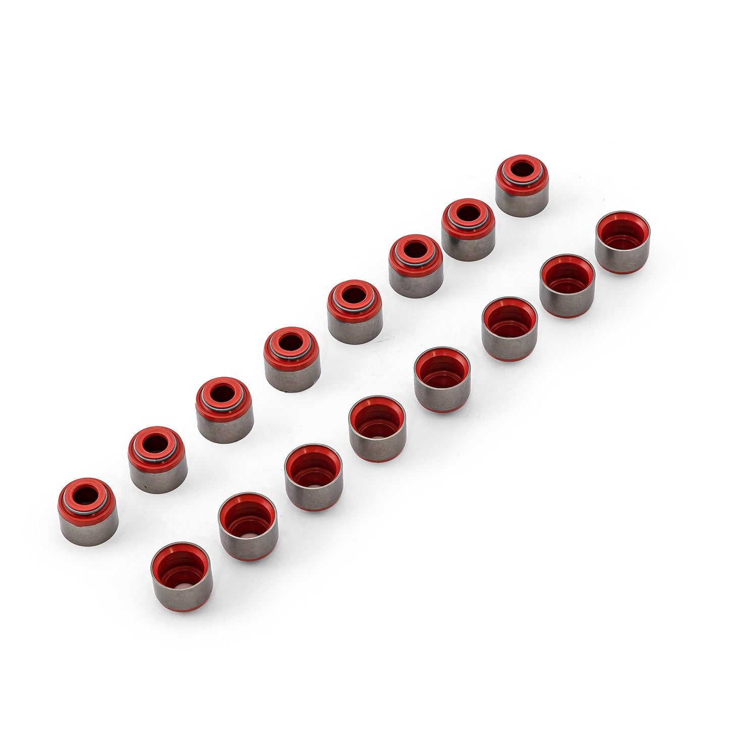 Sellos de vástago de válvula de acero y vitón de 11/32" (compatibles con guías de 0,530")