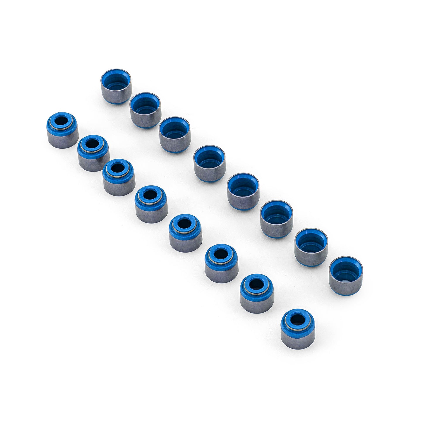 Sellos de vástago de válvula de acero y vitón de 3/8" (0,375" x 0,563" compatibles con Ford FE)