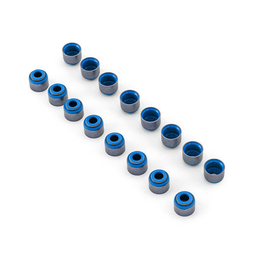 Sellos de vástago de válvula de acero y vitón de 3/8" (0,375" x 0,563" compatibles con Ford FE)
