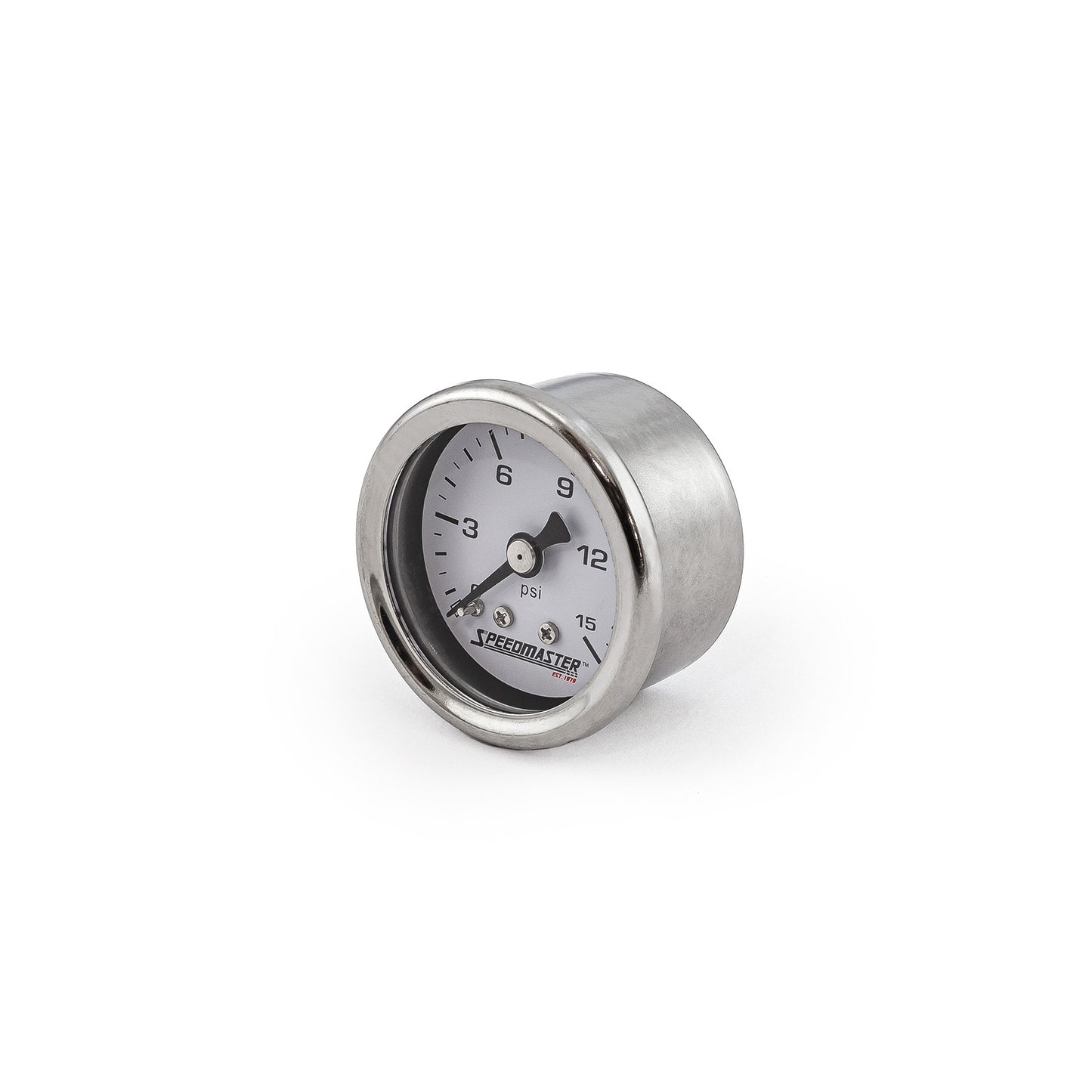 Manómetro de presión de combustible de 1-1/2" 0-15 psi (sin líquido)