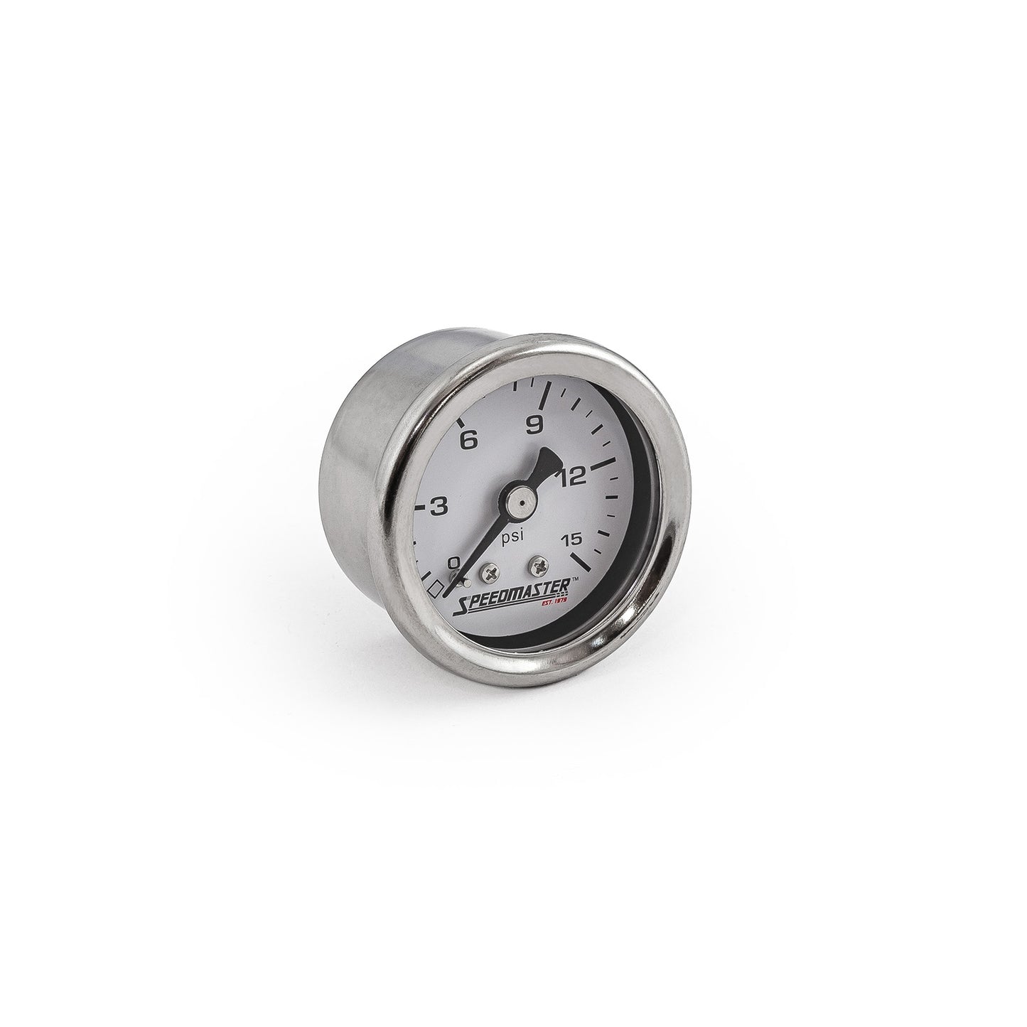 Manómetro de presión de combustible de 1-1/2" 0-15 psi (sin líquido)