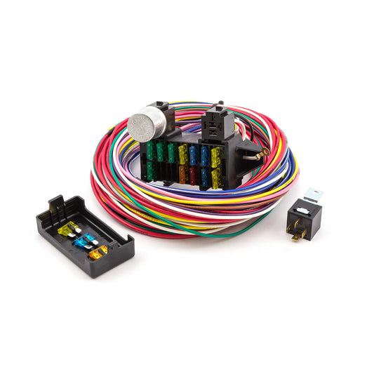 Kit de arnés de cableado universal de 12 circuitos para Street Rod, Hot Rod y Race Car