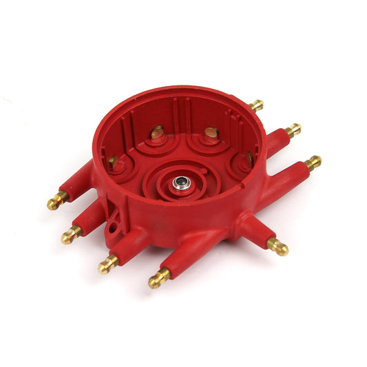 Tapa de distribuidor de cabeza plana roscada macho/HEI - Rojo