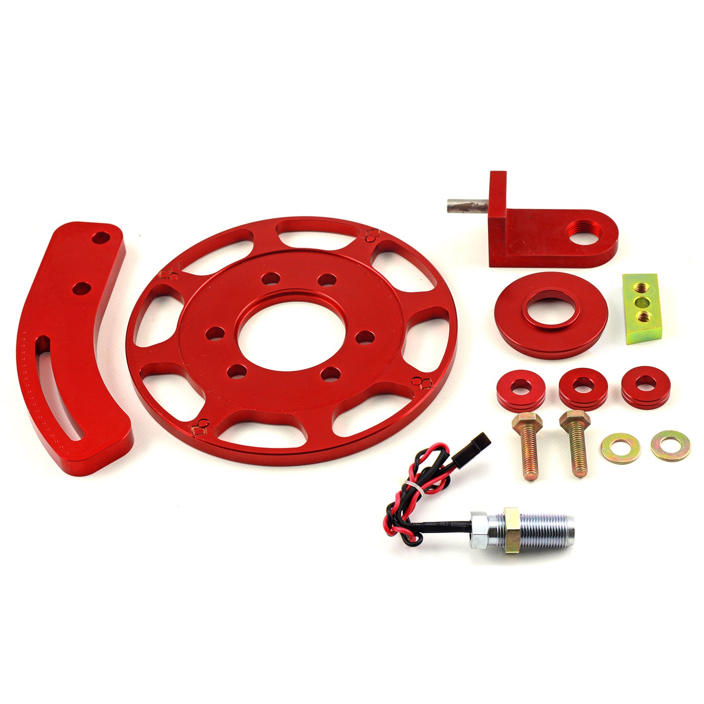 Kit de gatillo de manivela magnética de aluminio de 7" para Chevy SBC 350