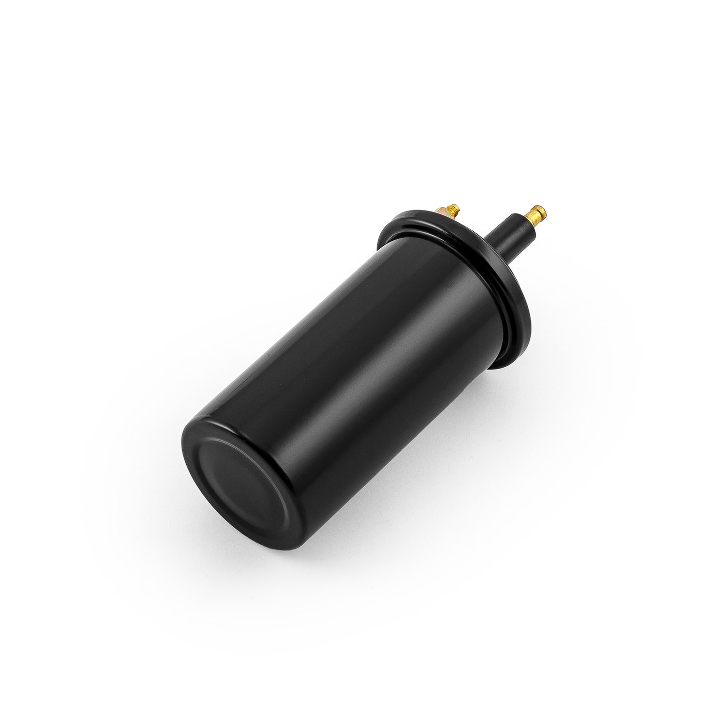 12V Electronic Round Oil Filled Male Round Canister Ignition Coil Black