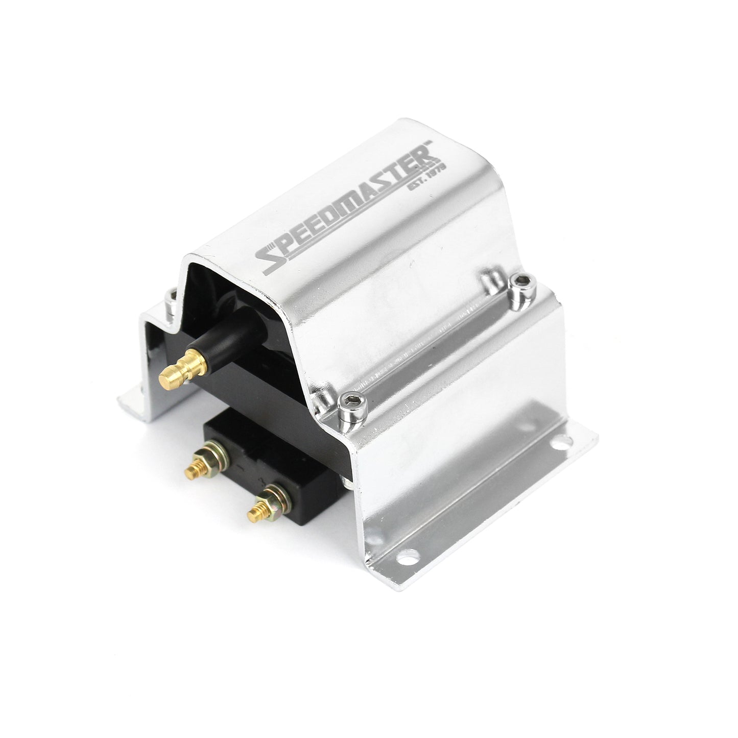 Bobina de encendido universal de 12 V, de alto rendimiento, macho, con núcleo E externo, cromada