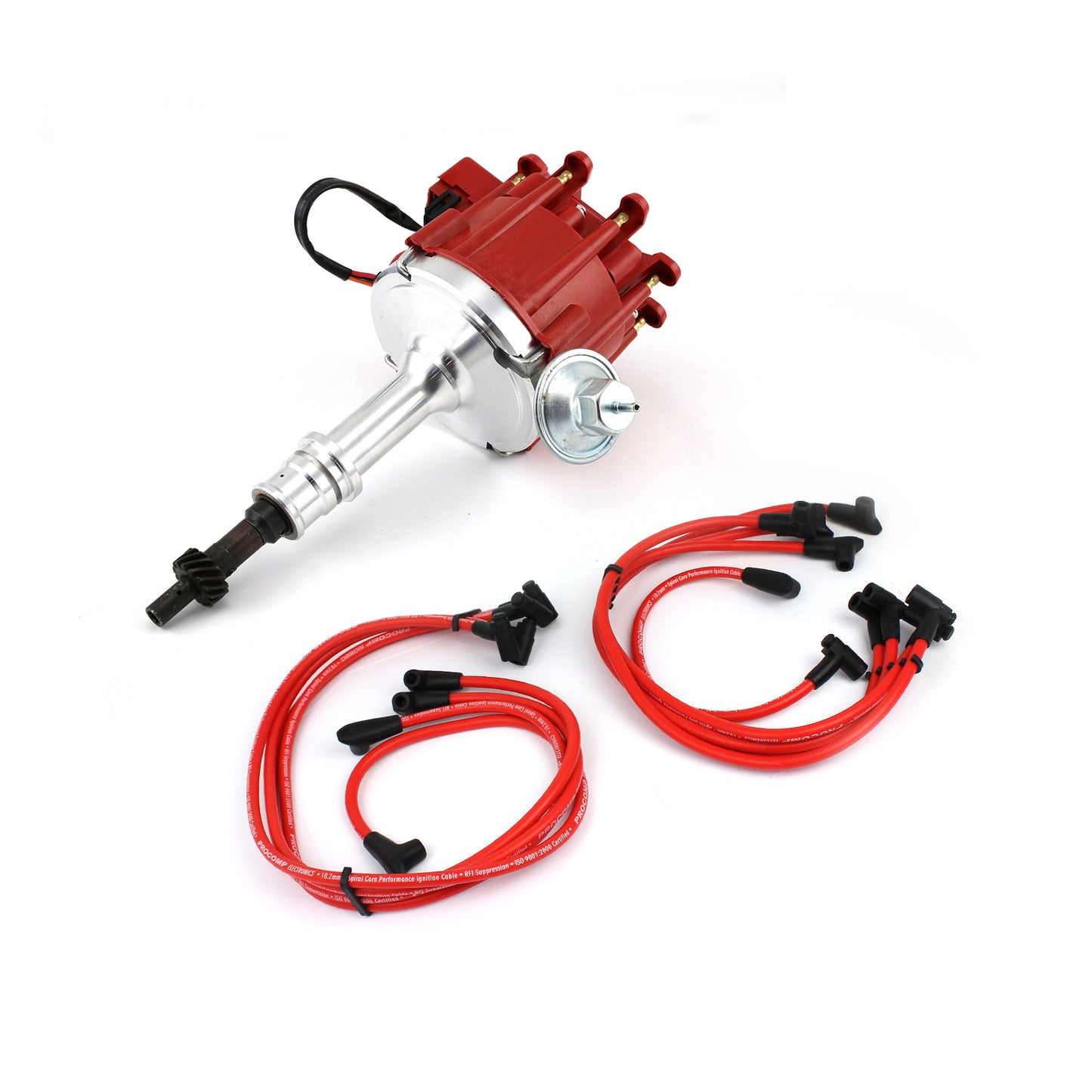 Distribuidor Ford 351W Windsor 65K Coil Thunder HEI con cables conductores