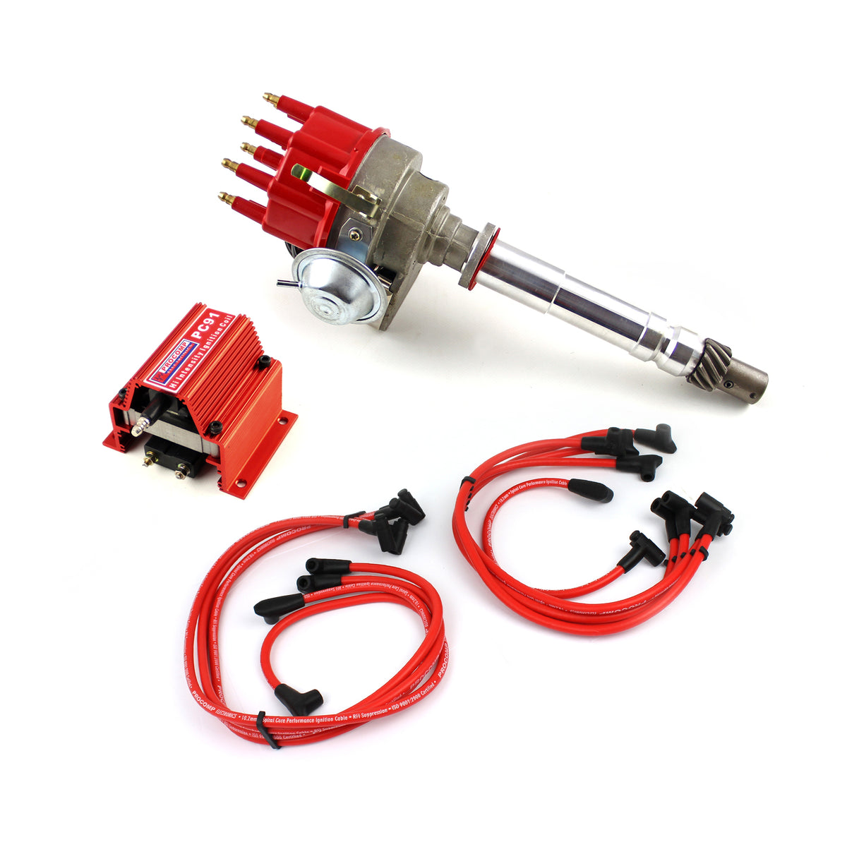 Distribuidor listo para usar con bobina y cables conductores para Chevy SBC 350 BBC 454