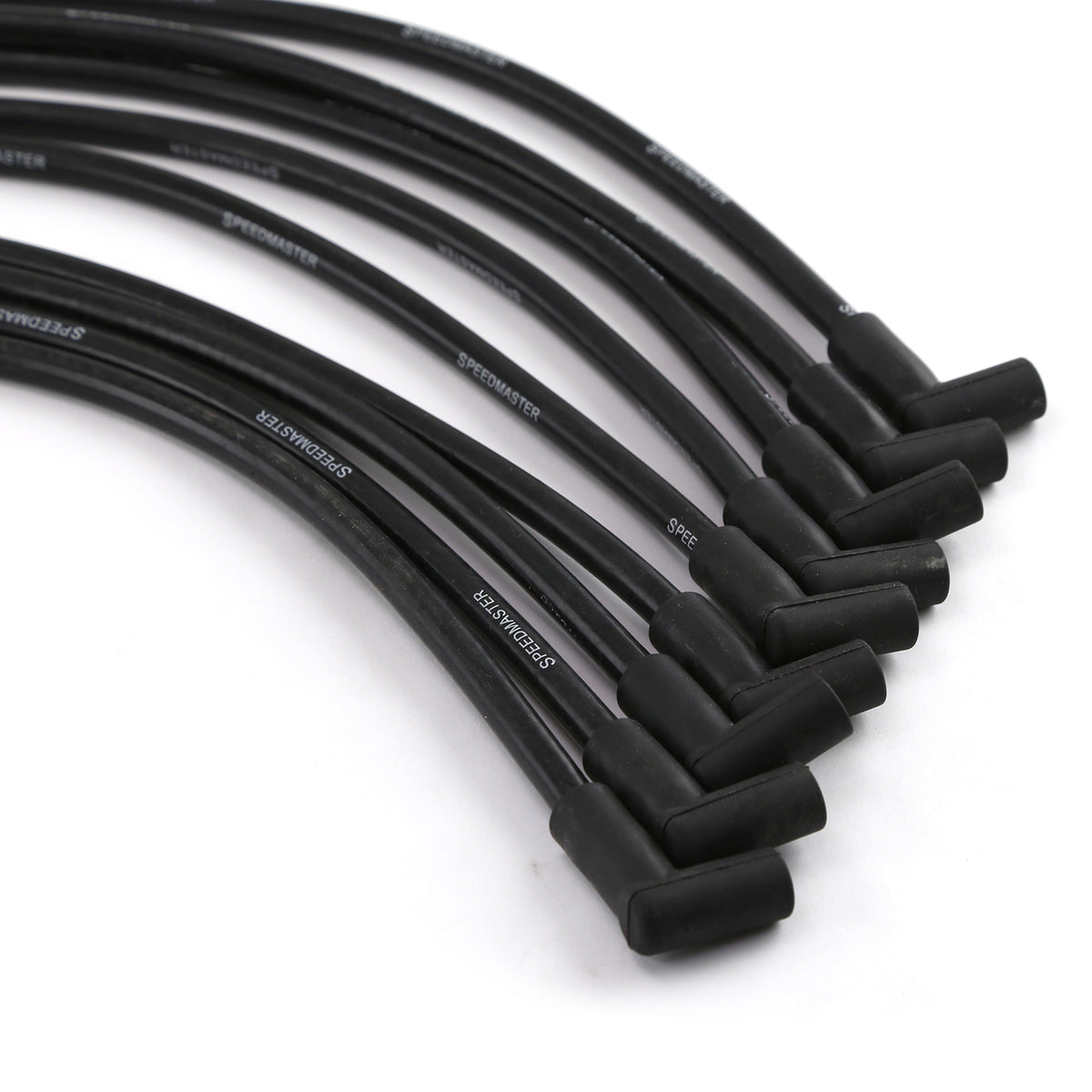 Cables de bujía macho negros universales de 90 grados a 90 grados para Chevy