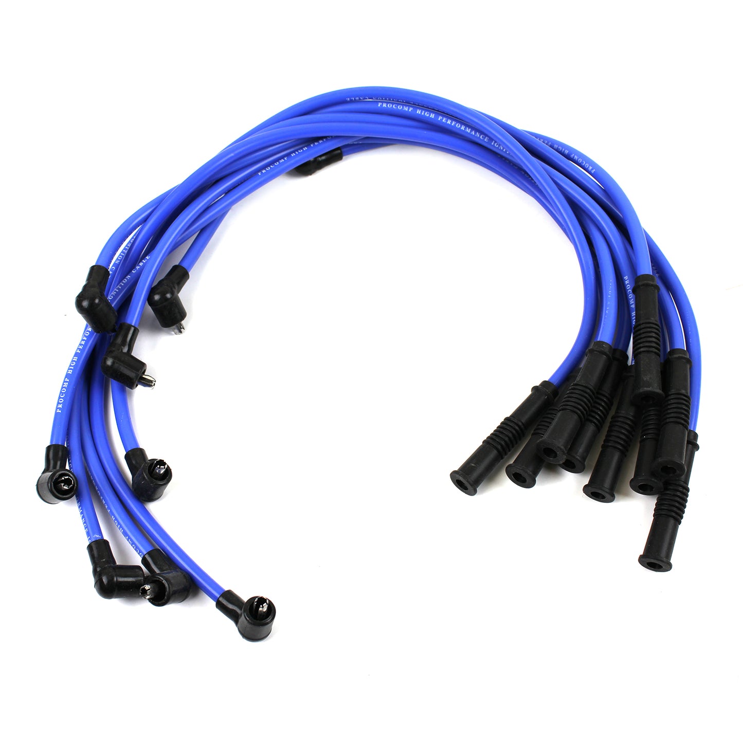 Universal 90 Deg to Straight - Female - Blue Spark Plug Wires (Suits Ford)
