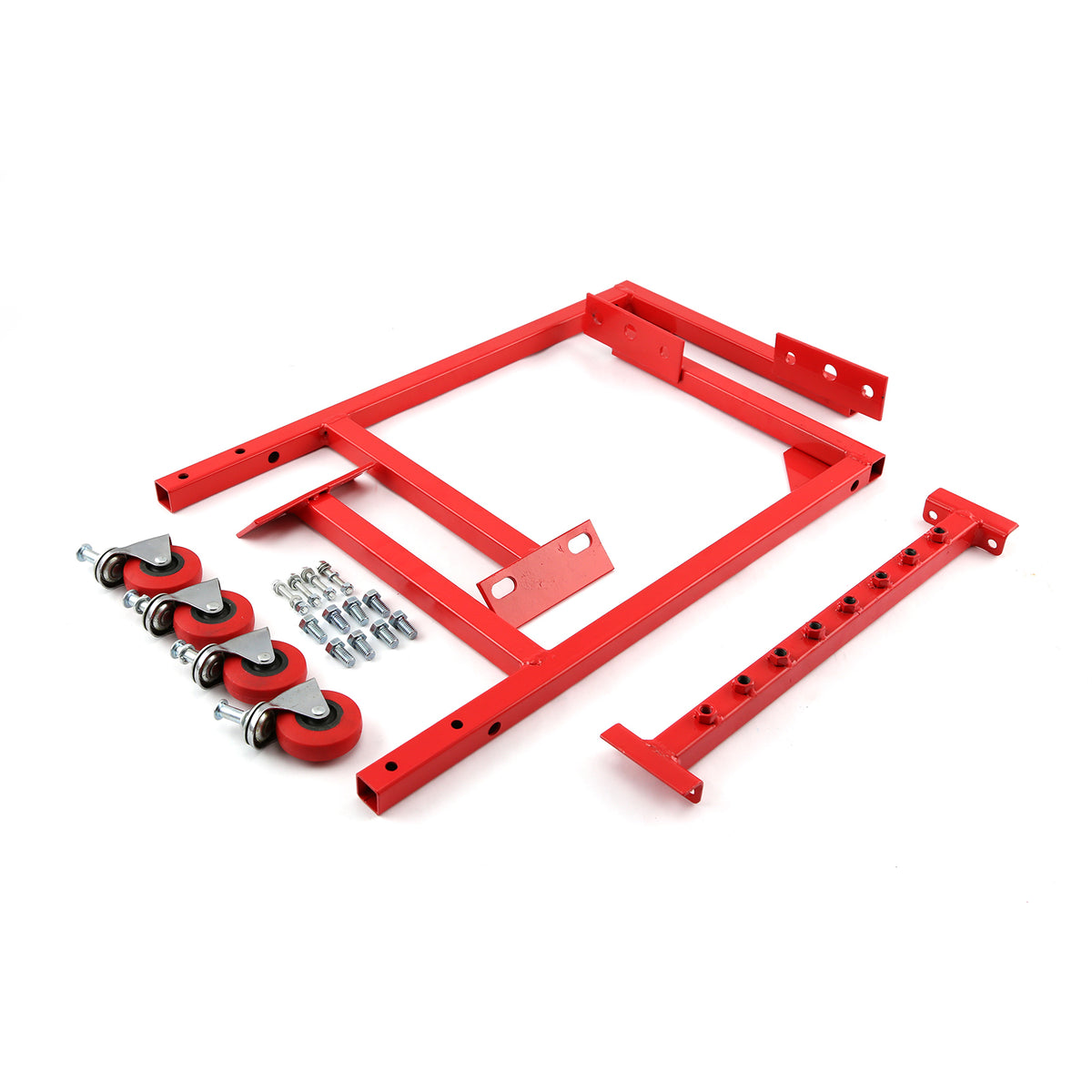 Base de almacenamiento de motor de 4 patas con recubrimiento en polvo y ruedas para Chevy SBC 350 BBC 454