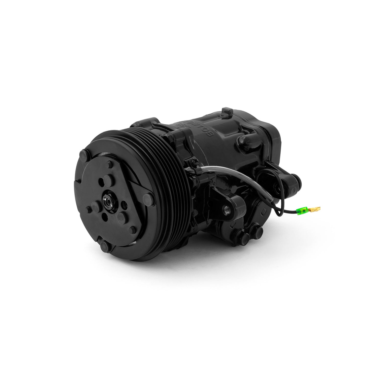 Compresor de aire acondicionado de cuerpo pequeño, negro, estilo Sanden 7176, con correa serpentina