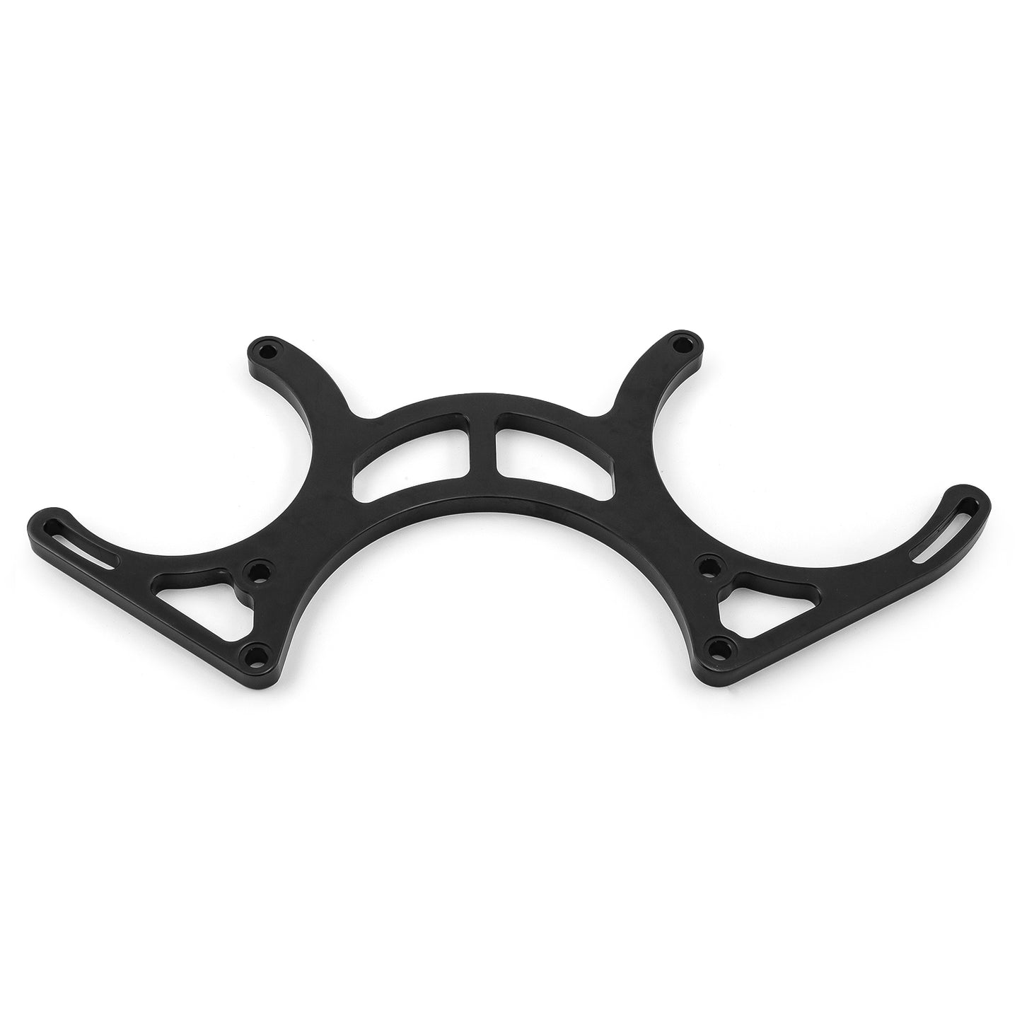 Kit completo de polea serpentina de aluminio para motor Chevy SBC 350 (negro)