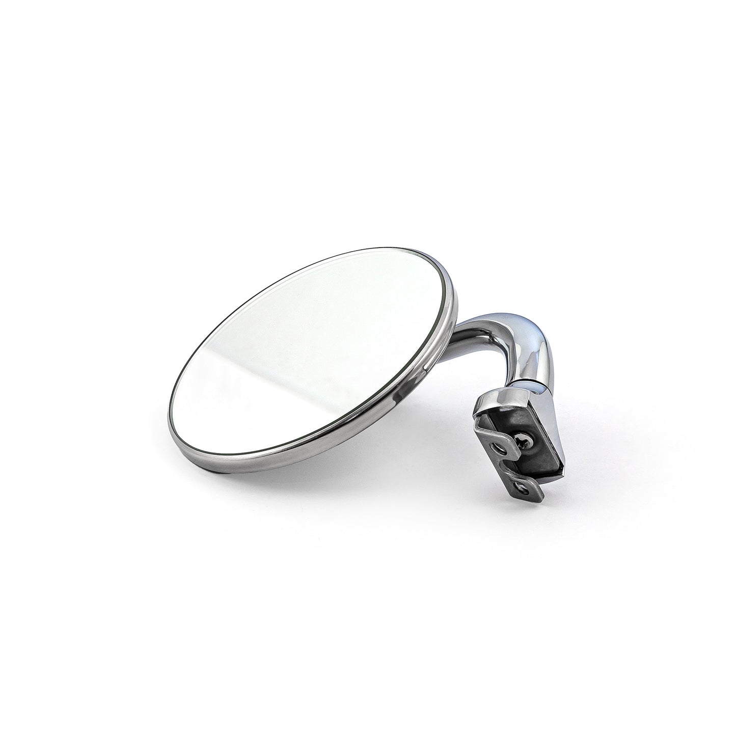 Espejo redondo de acero inoxidable pulido de 4" (estilo mirilla) - Compatible con puertas izquierda y derecha