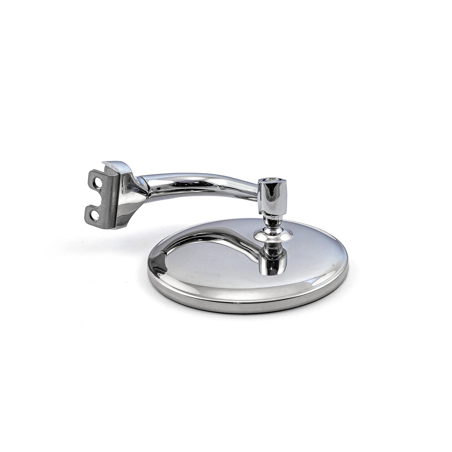Espejo redondo de acero inoxidable pulido de 4" (estilo mirilla) - Compatible con puertas izquierda y derecha