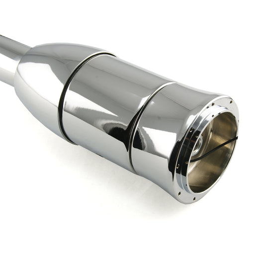 32" Floor Shift Tilt Steering Chrome Column With Steering Wheel Adapter