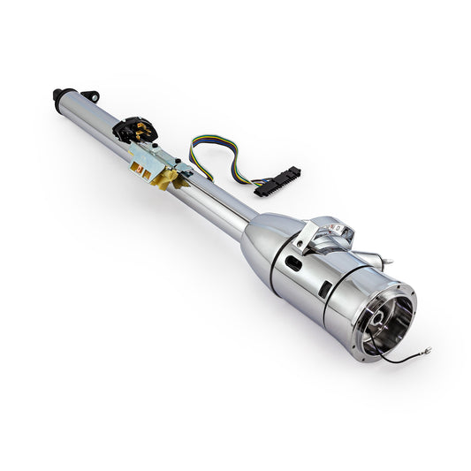 32" Column Shift Tilt Steering Column w/ Ignition Keys & Steering Wheel Adapter
