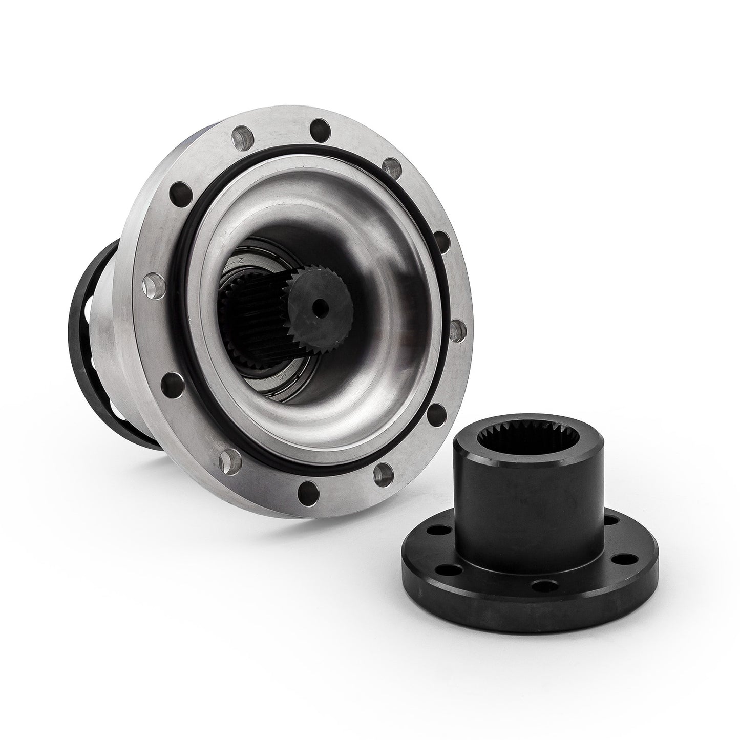 Boca de sobrealimentador de aluminio macizo con acoplador de 100 mm de largo